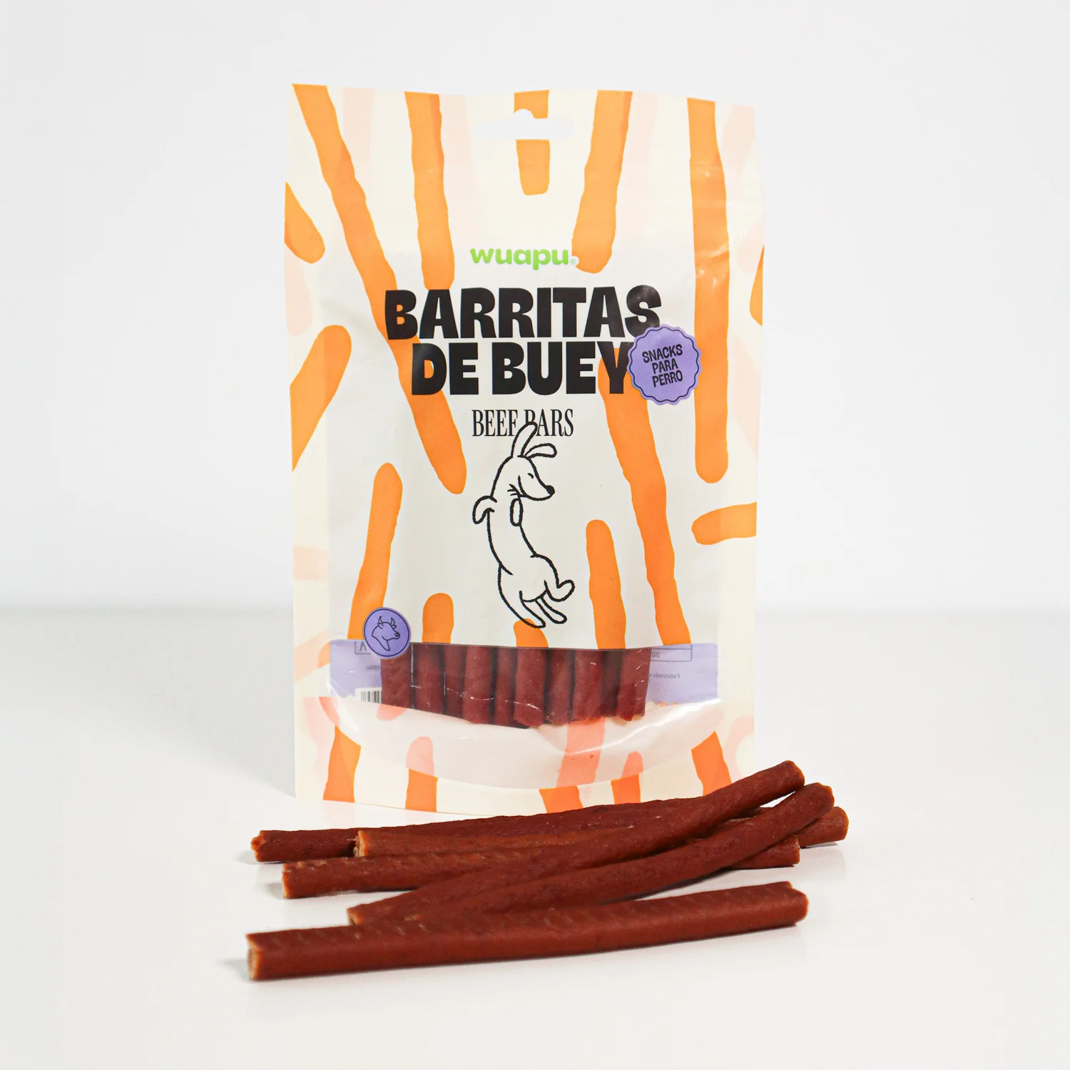 Snack Para Perro En Barritas Semihúmedas De Cordero 12 Paq X (100gr) Wuapu - Image 3