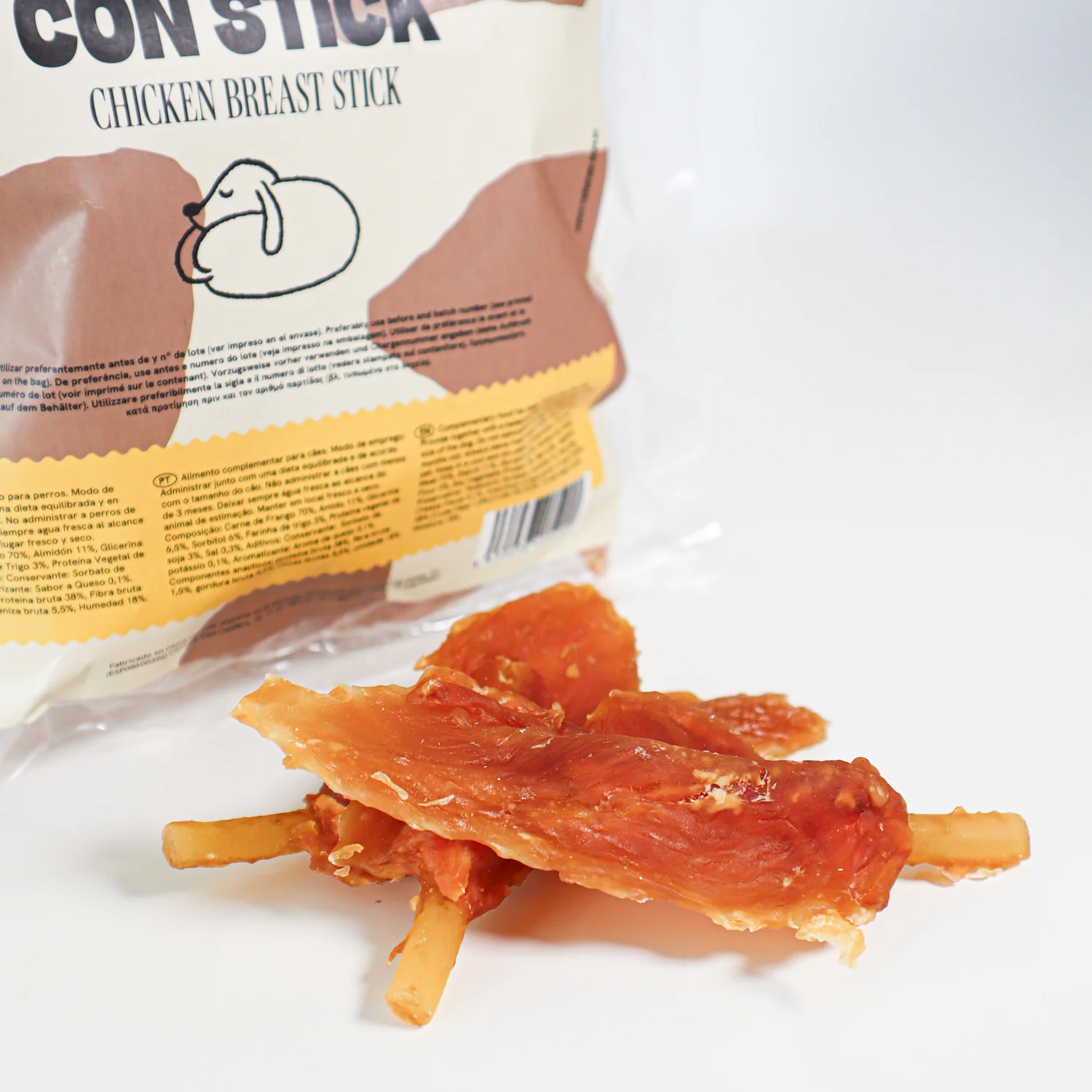 Snack Para Perro En Stick Sabor Queso Con Pollo Desecado Wuapu 12x100gr - Image 2
