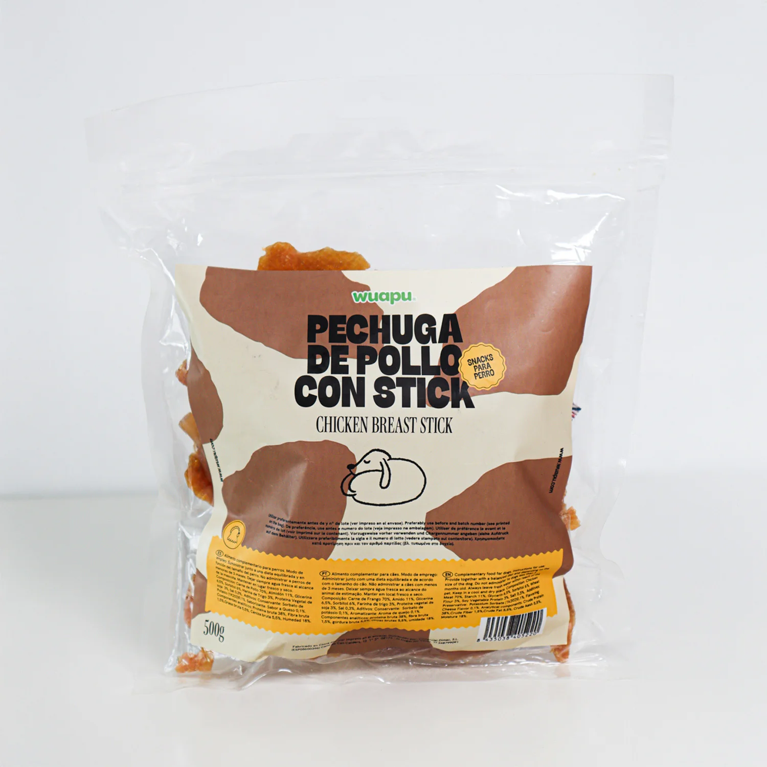 Snack Para Perro En Stick Sabor Queso Con Pollo Desecado Wuapu 500gr - Image 5