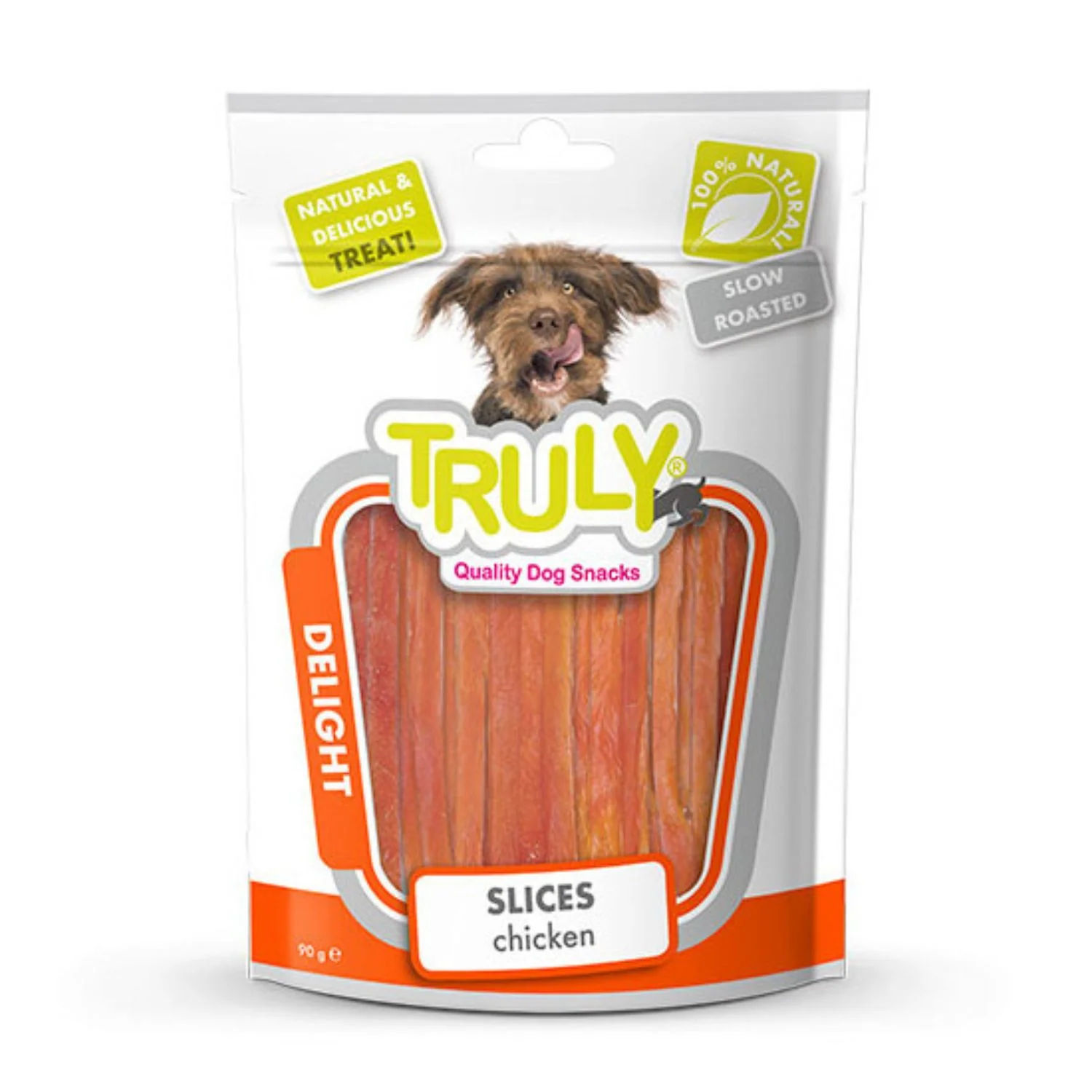 Snack Para Perro En Tiras De Pollo Desecado Truly 15 Bolsas X 90 Gr