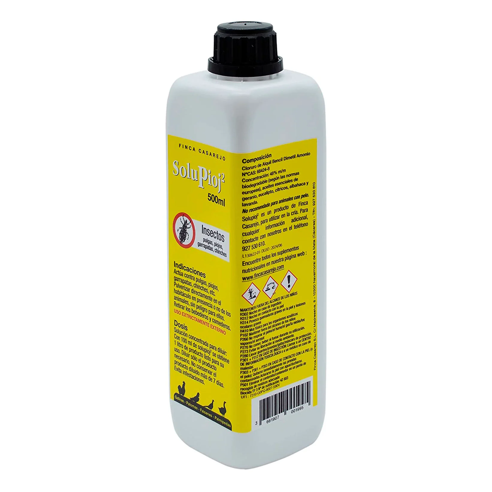 Solupioj (500 Ml) - Producto Biodegradable - Previene Los Parásitos Externos Como Piojillo, Ácaro Rojo, Garrapatas - Image 3