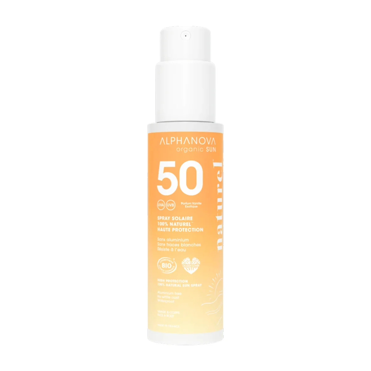 Spray solar adultos bio FPS50 Alphanova 100 ml
