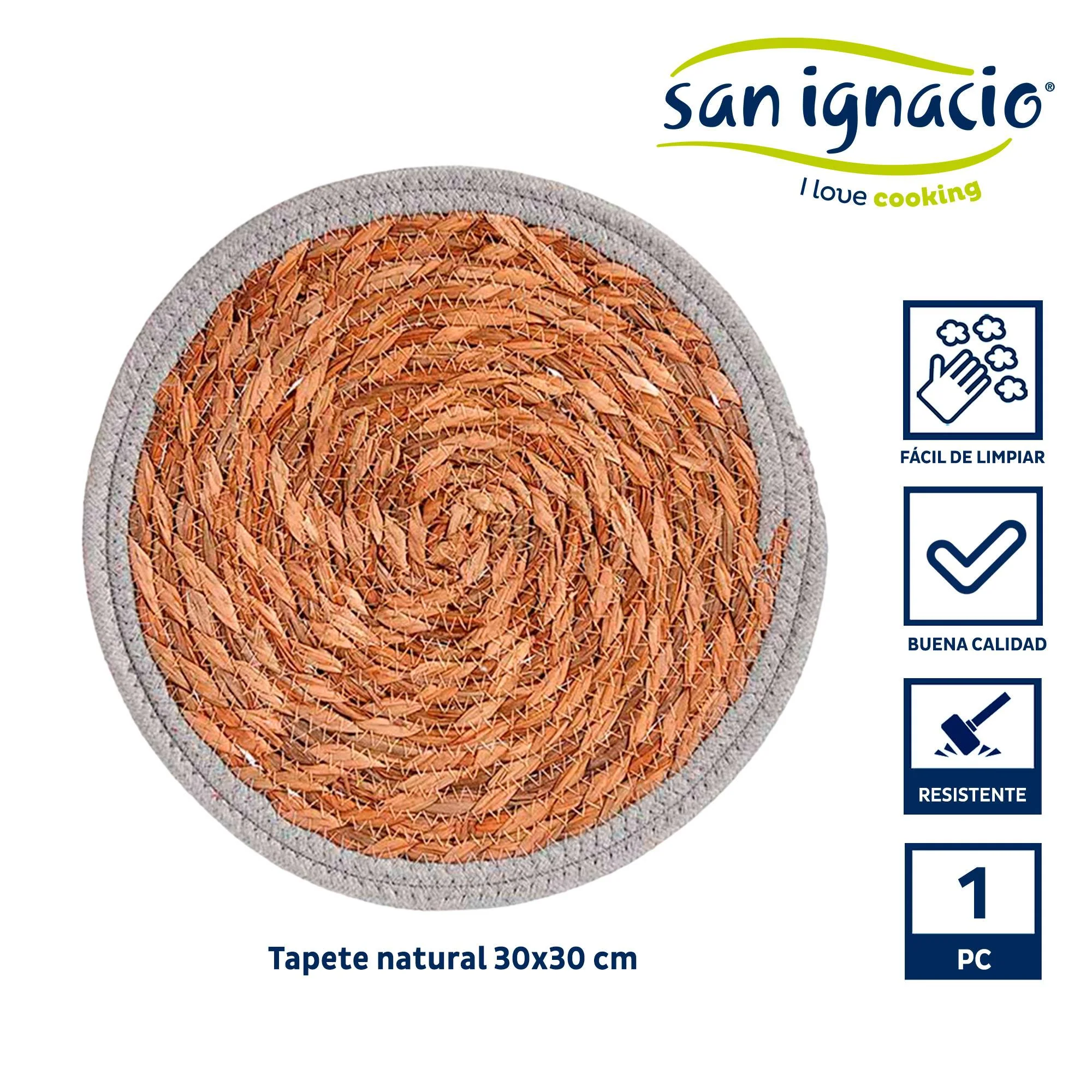 Tapete Natural Borde Gris 30cm Colección Kinvara - Image 2