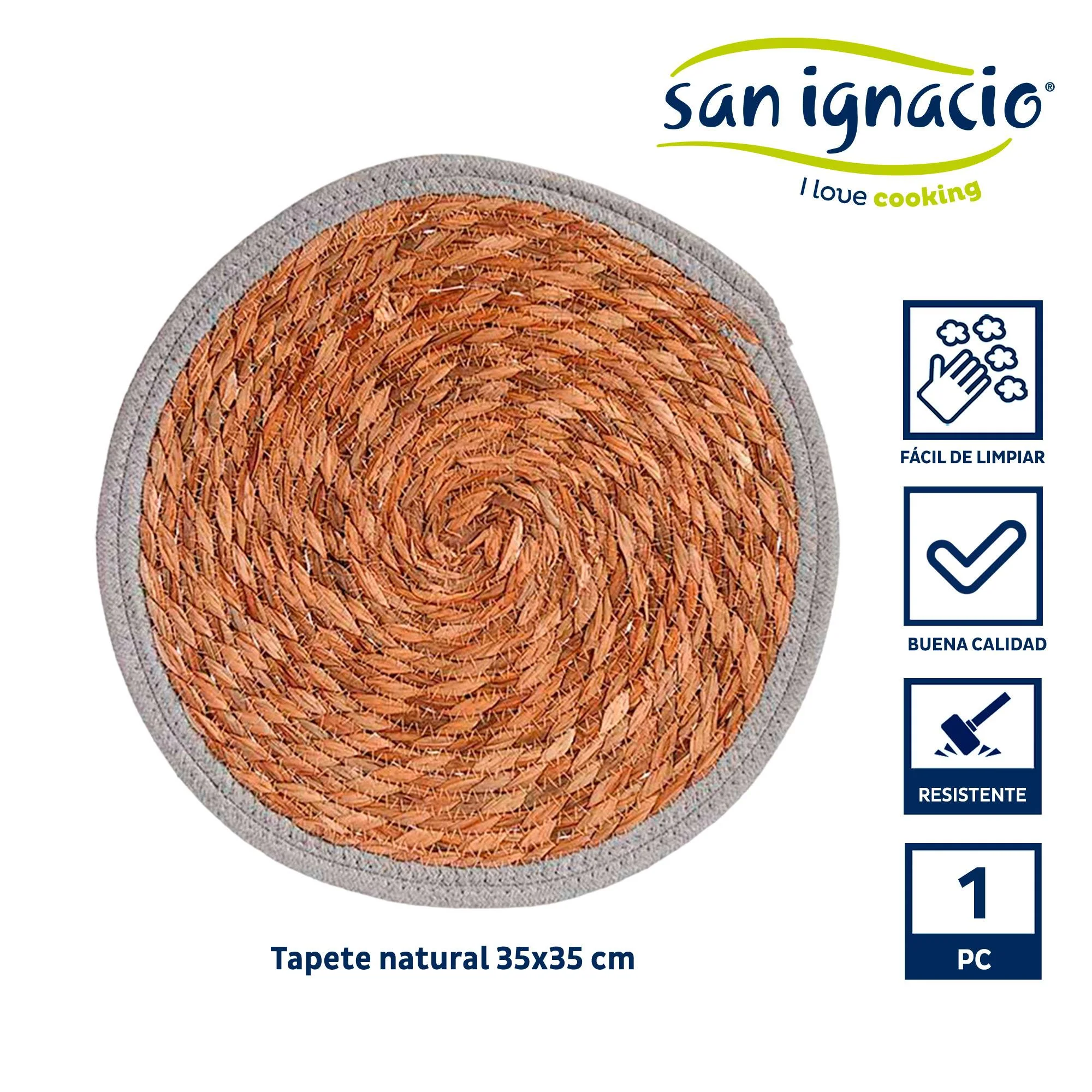 Tapete Natural Borde Gris 35cm Colección Kinvara - Image 2