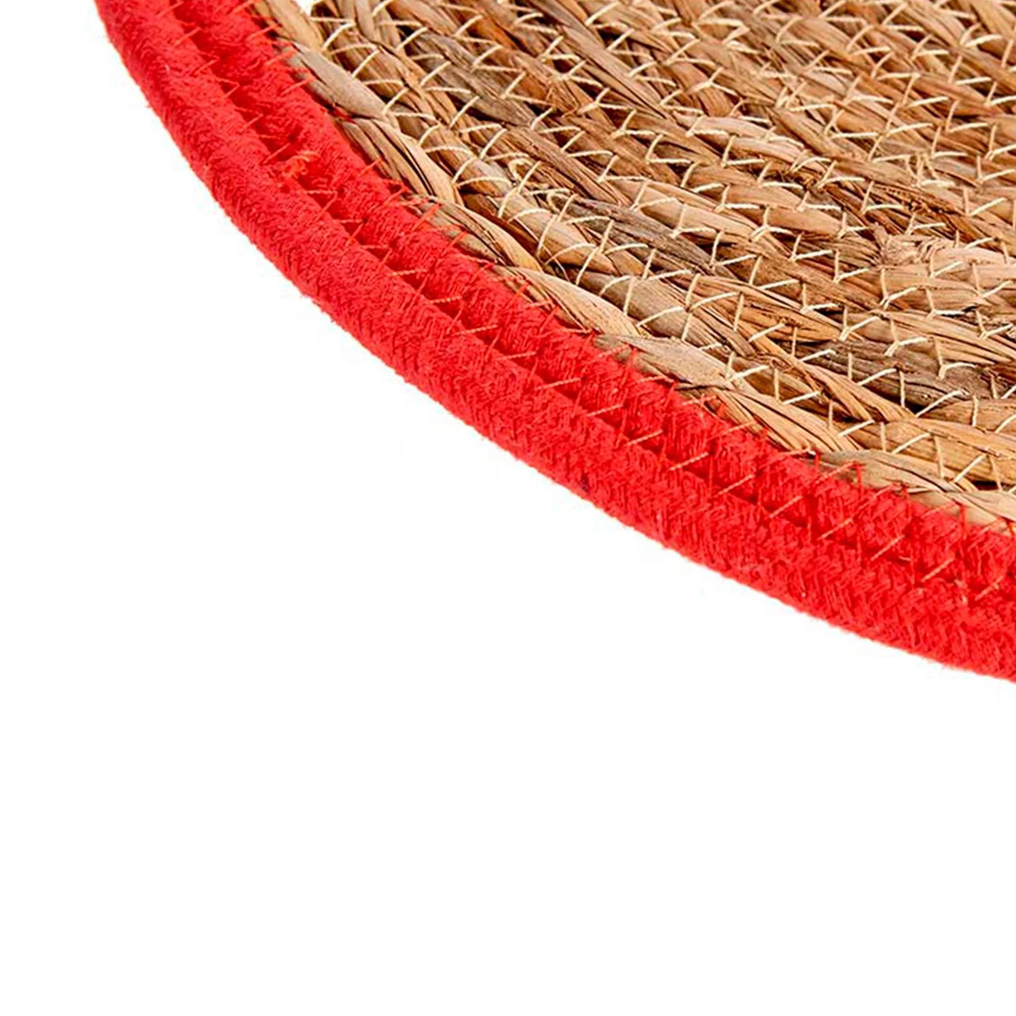 Tapete Natural Borde Rojo 35cm Colección Kinvara - Image 4