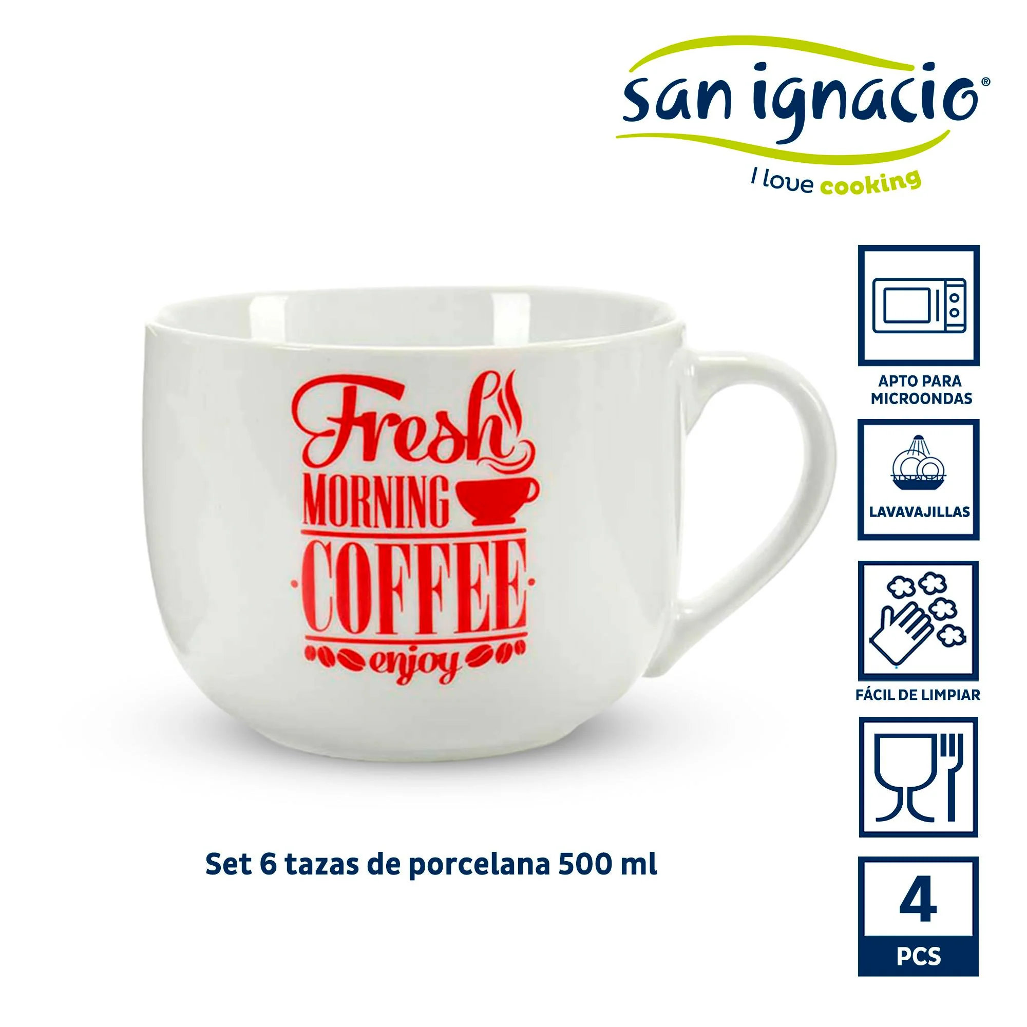 Tazon Asa Coffee Rojo 4 Mod Surtido Colección Vessia - Image 2