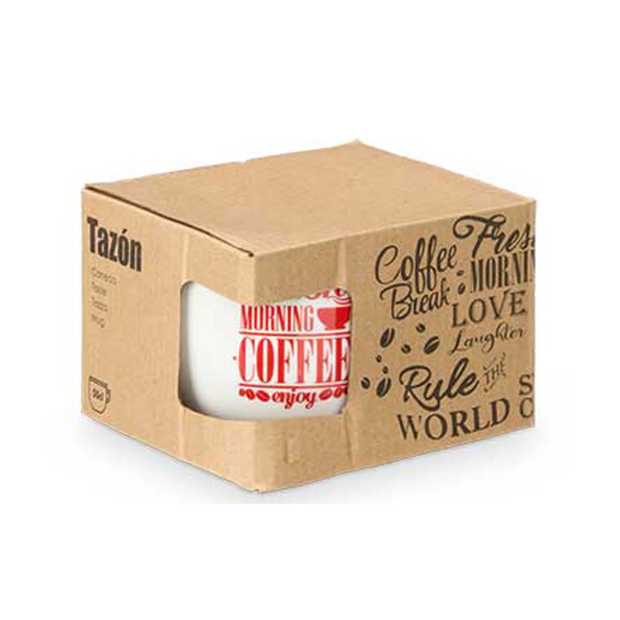 Tazon Asa Coffee Rojo 4 Mod Surtido Colección Vessia - Image 3
