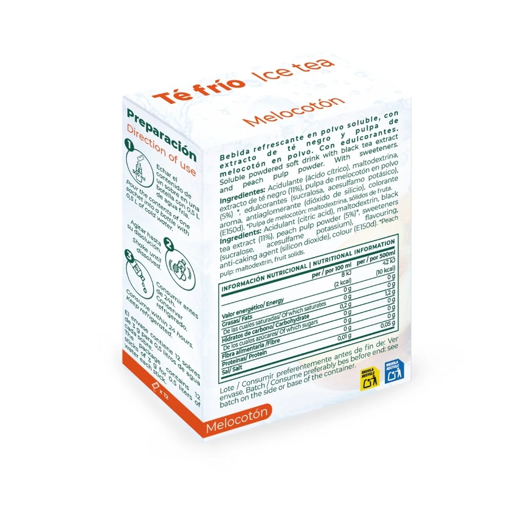 Te Frio Melocotón Torafood 36g (12 Sachets X 3g) - Image 3