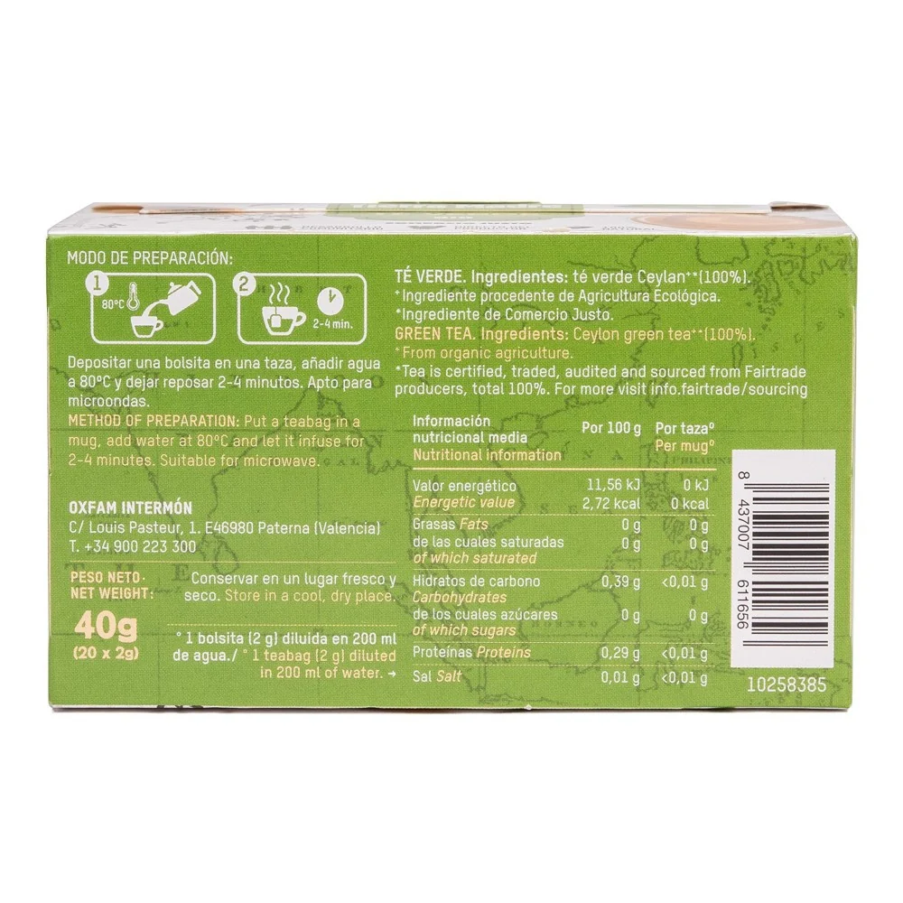 Té Verde Bio Oi Tierra Madre 40 g - Image 2