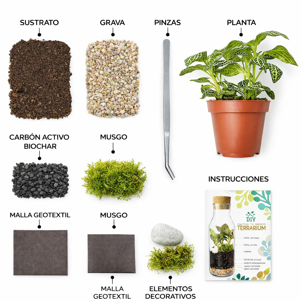 Terrarium Live Diy - Incluye Plantas Y Musgo - Image 2