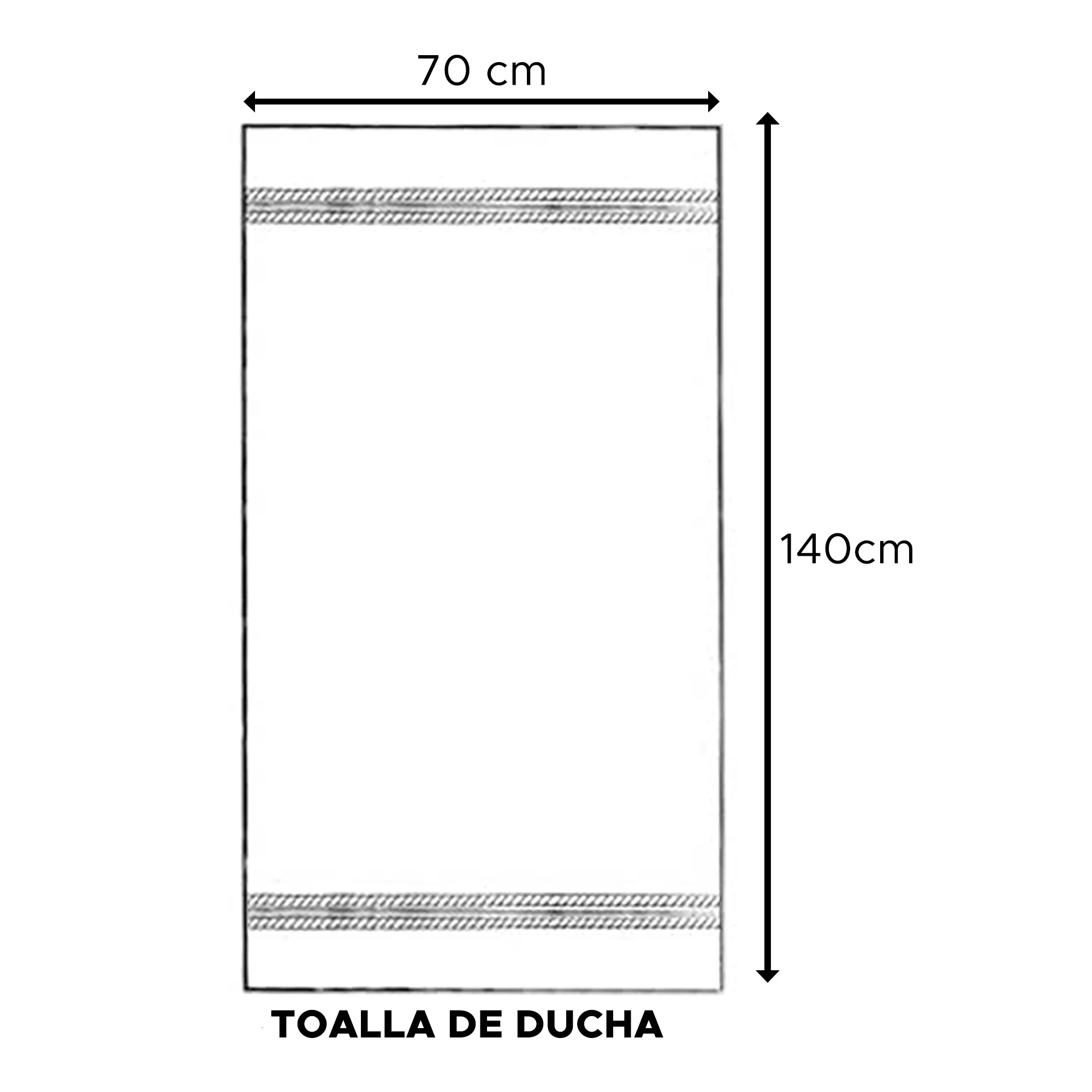 Toalla De Ducha 100% Algodón Gris Oscuro 140x70 Cm. - Image 3