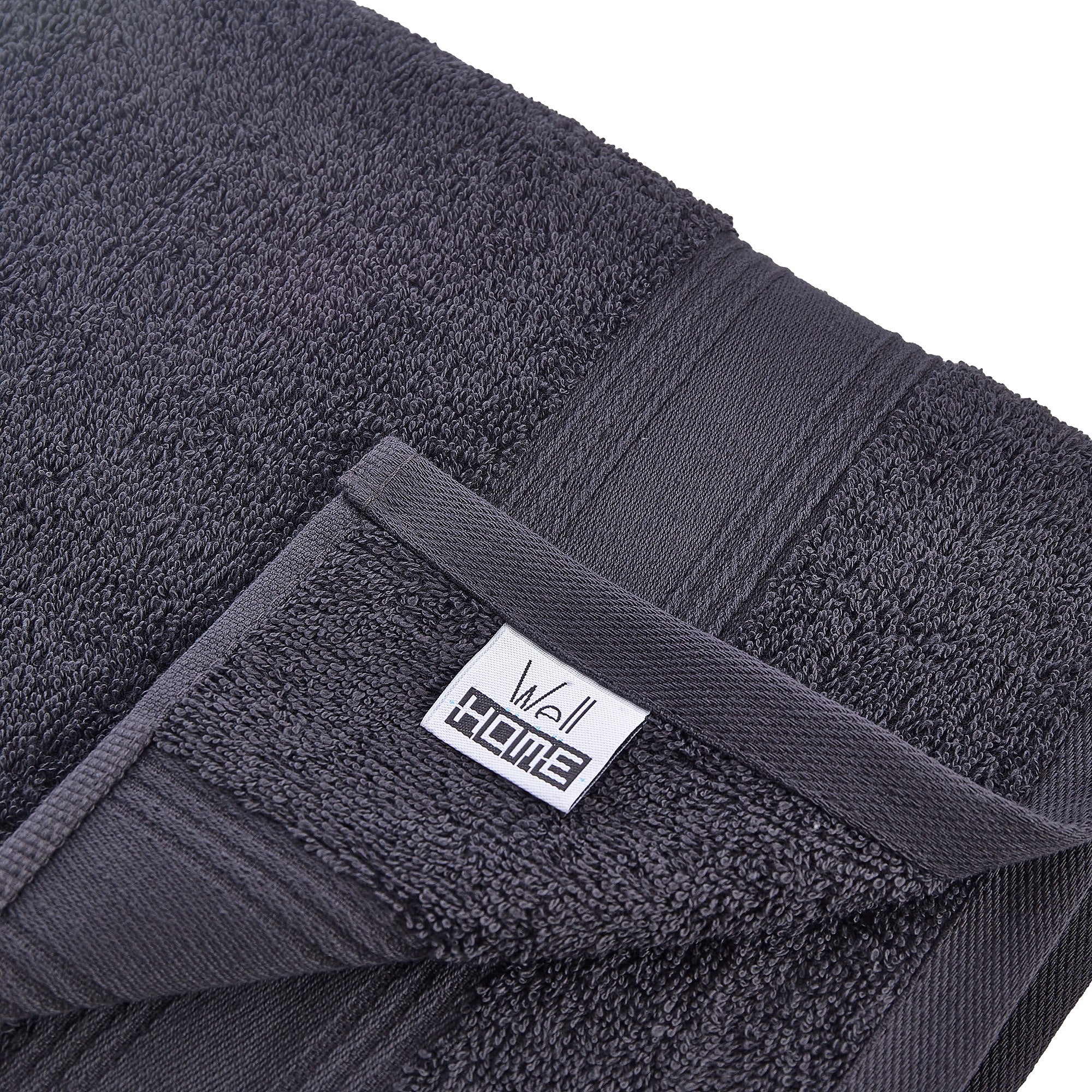 Toalla De Ducha 100% Algodón Gris Oscuro 140x70 Cm. - Image 4