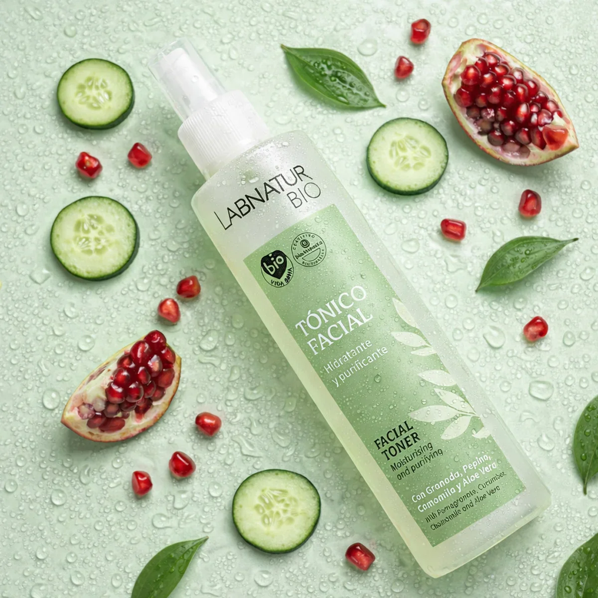 Tónico Facial Natural 250 Ml | Aloe Vera + Agua De Rosas | Equilibra Y Tonifica La Piel | Labnatur Bio - Image 2