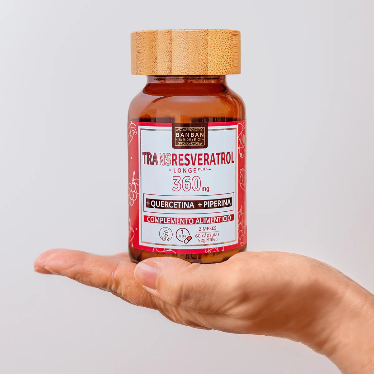 Trans-Resveratrol 300MG Quercitina 50MG Piperina 10MG 60 Cap Banban - Image 3