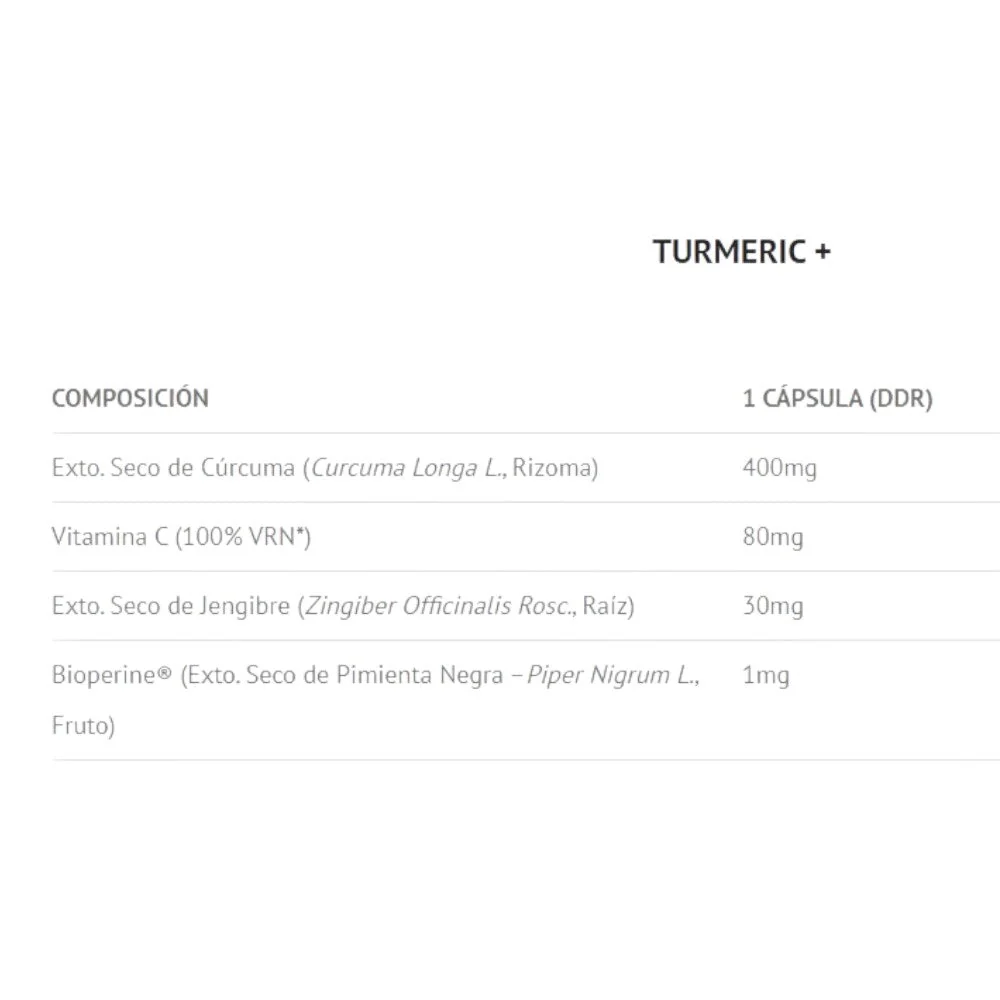 Turmeric+ Bioperine® 60 Caps - Image 2