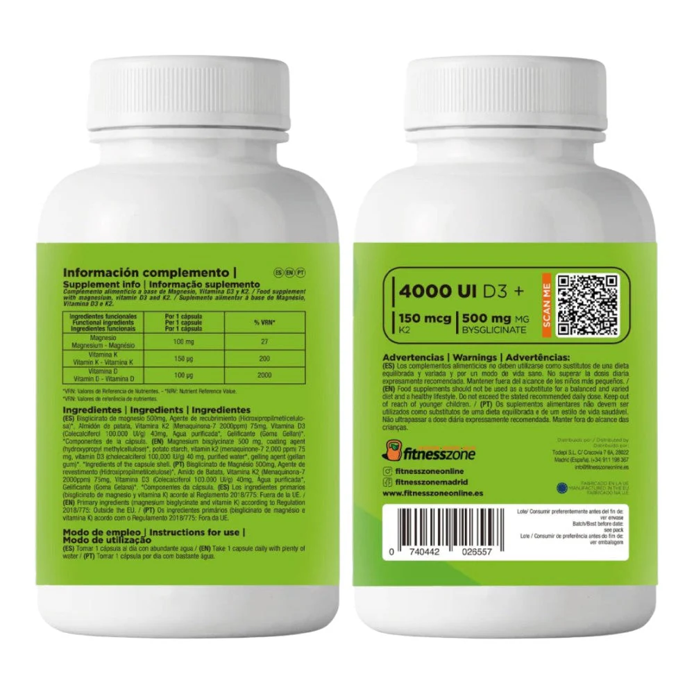 Ultimate Formula Vitamin D3 & K2 + Magnesium 60 Caps - Image 2