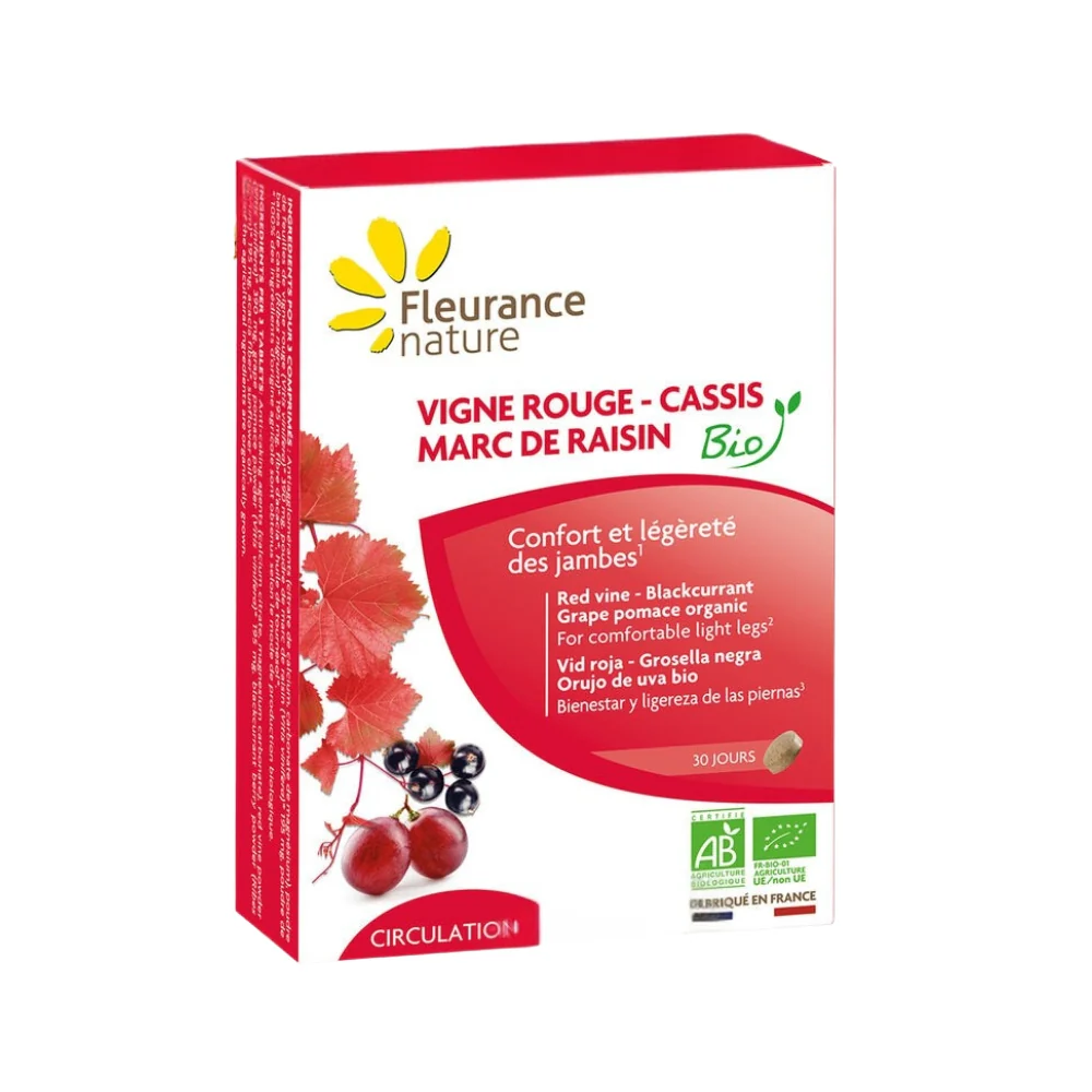 Vid Roja - Grosella Negra - Orujo De Uva Eco Fleurance Nature 90 Comprimidos