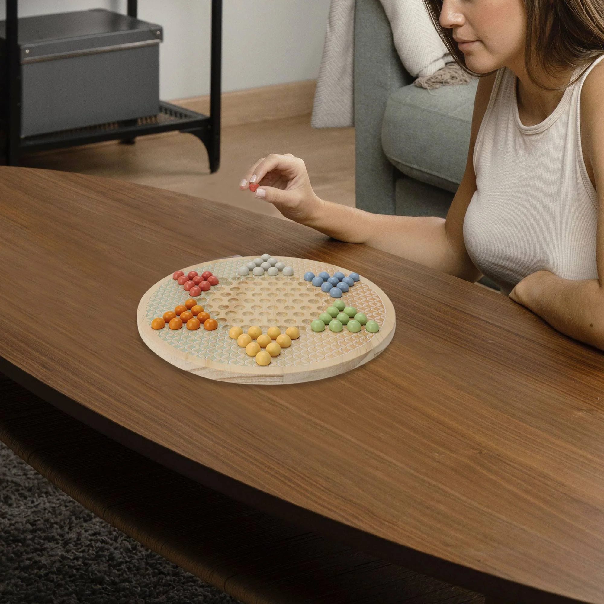 Well Home - Juego De China Solitario En Madera Con 6 Colores Diferentes - Image 4