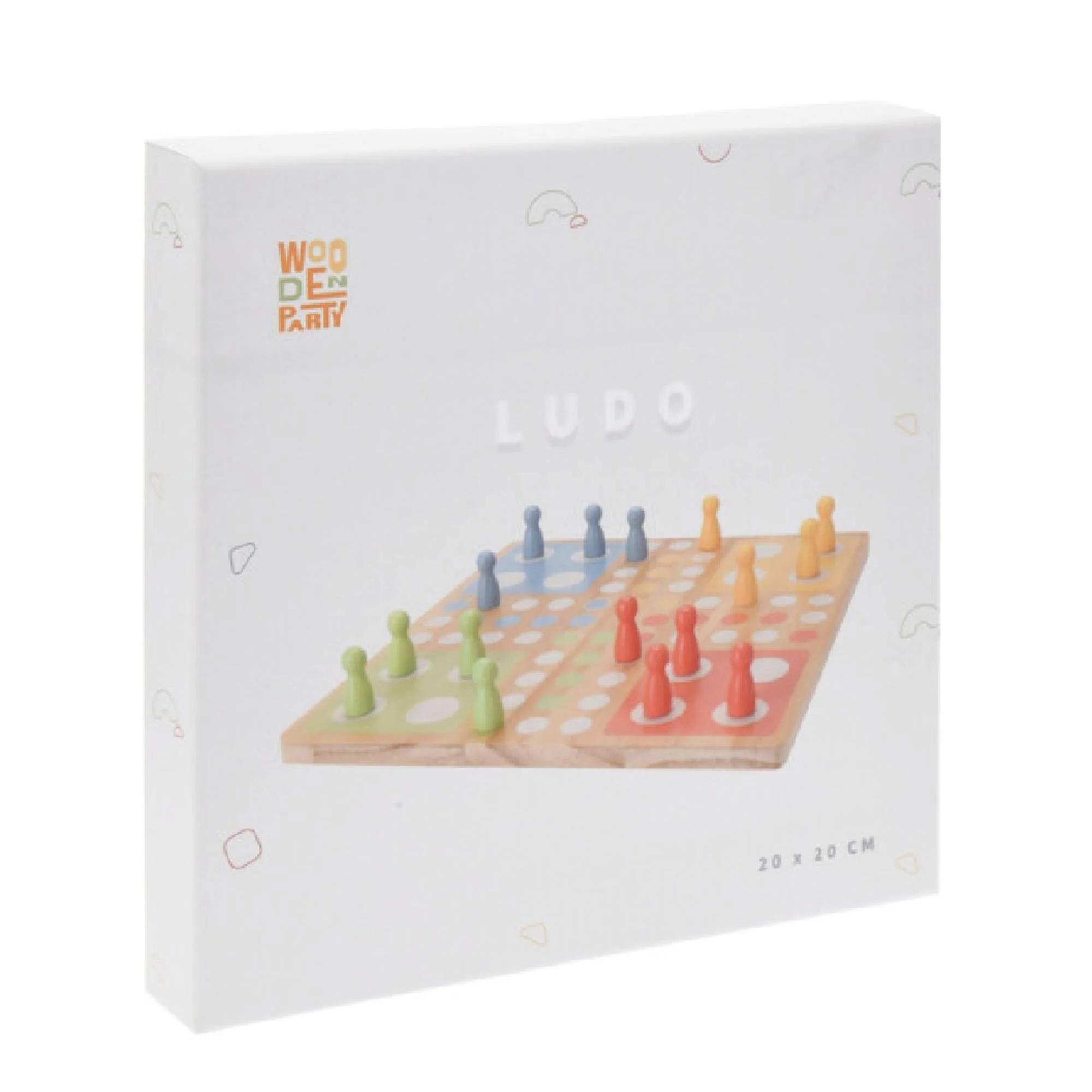 Well Home - Juego Ludo Board En Madera De Pino Con Bolsa De Algodón - Image 3