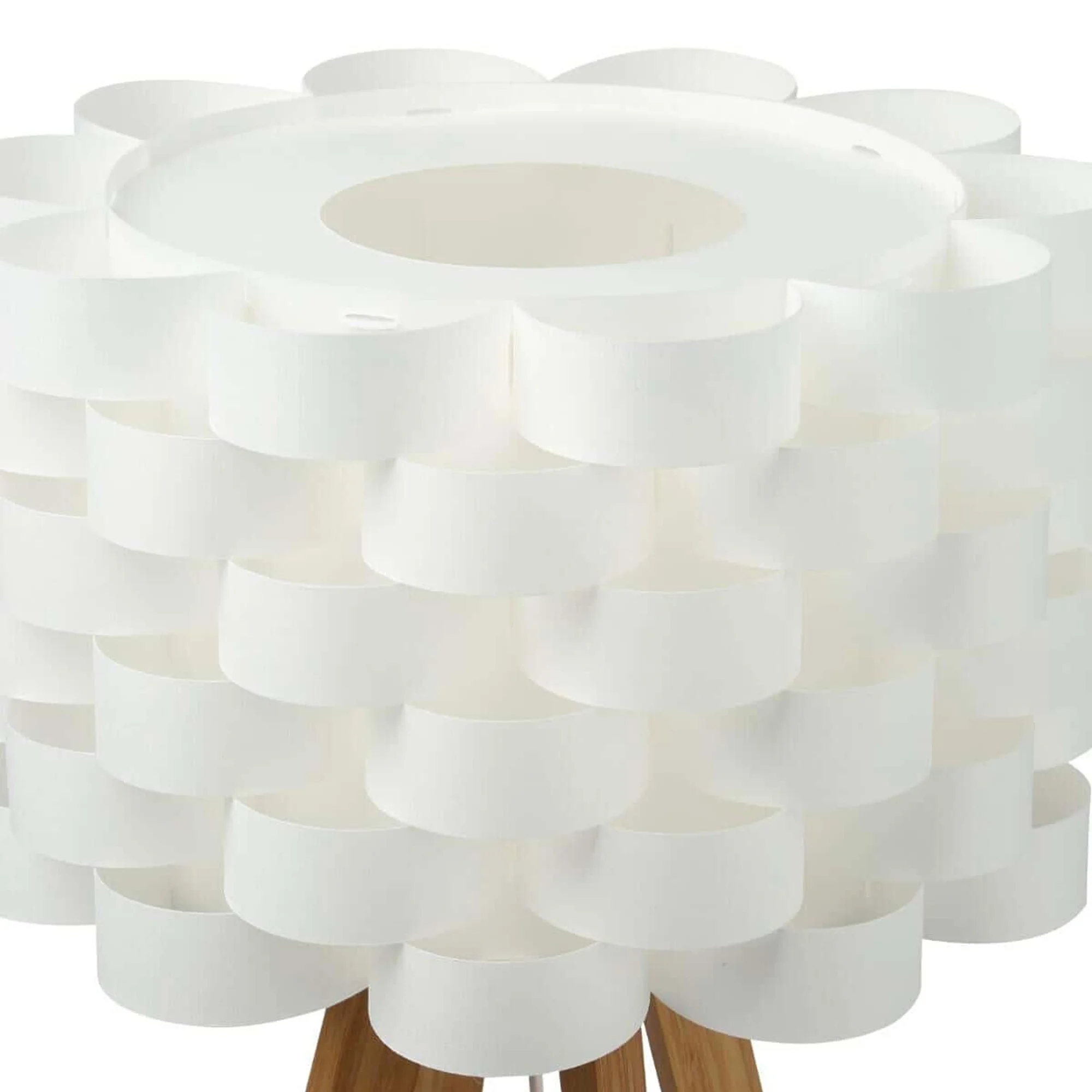 Well Home - Lámpara De Pie En Bambú Color Blanco Ø50x150cm - Image 5