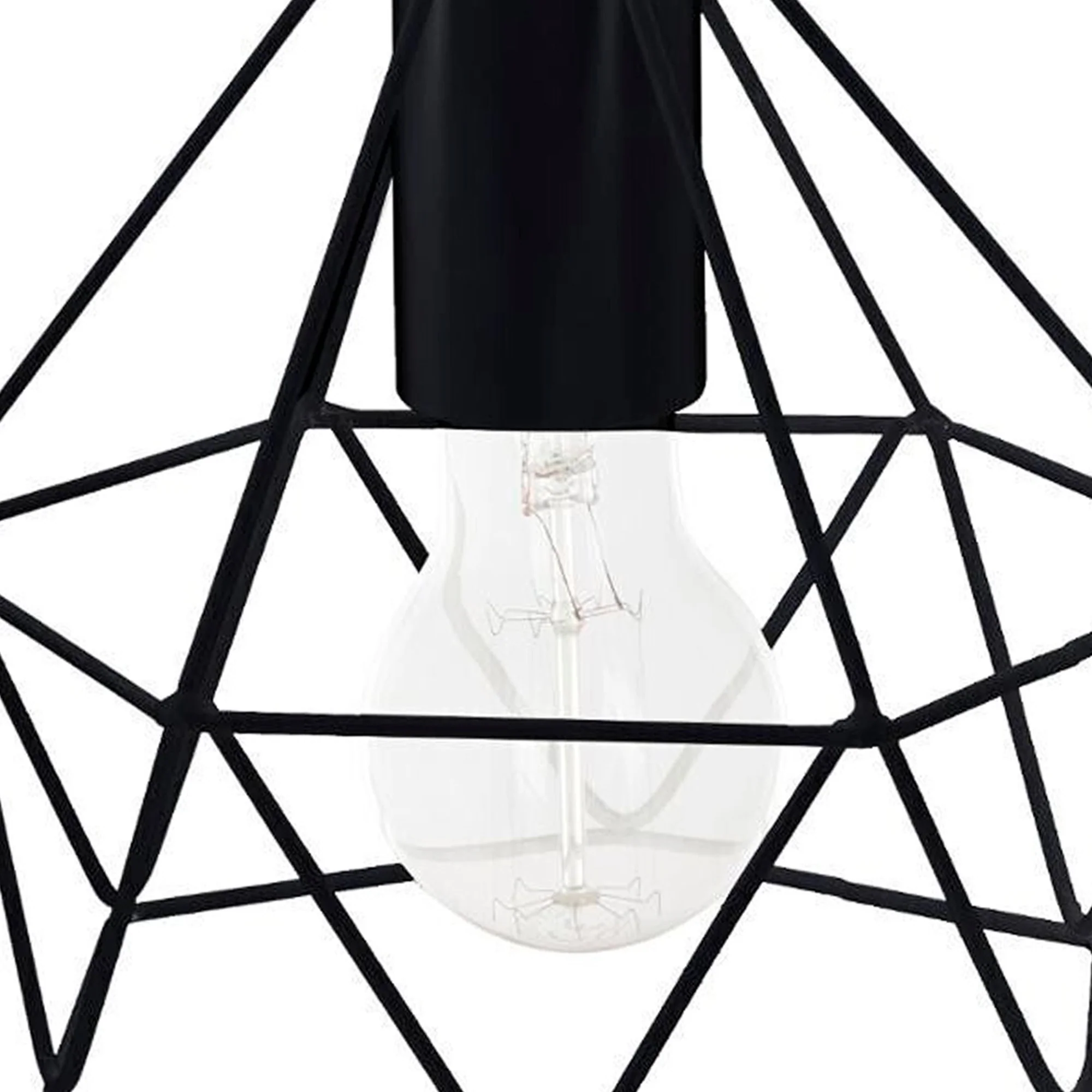 Wellhome Lámpara Suspensión Metálico Negro Ø19x22cm - Image 5