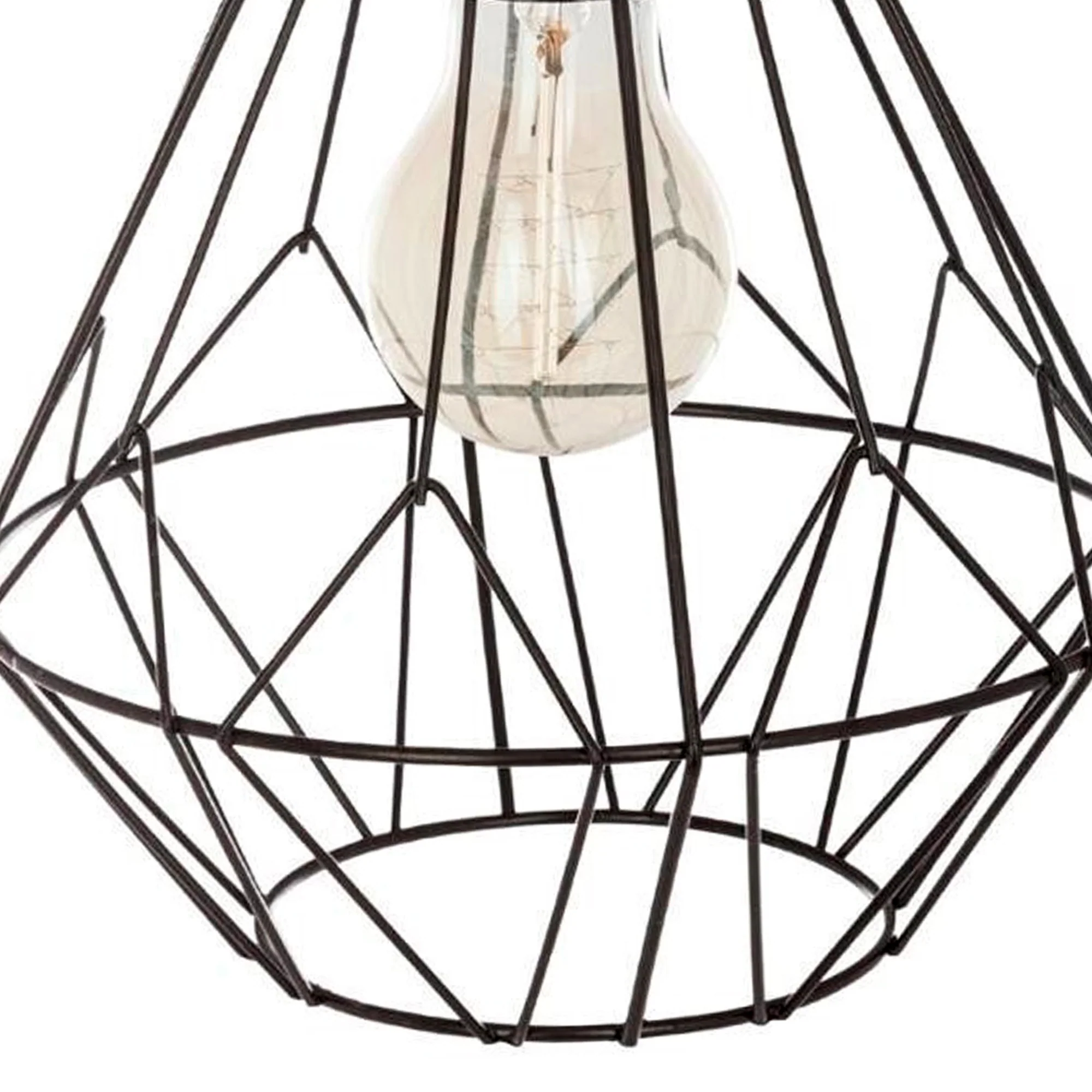 Wellhome Lámpara Techo Suspensión Metálico Negro D.19 H.27cm - Image 5