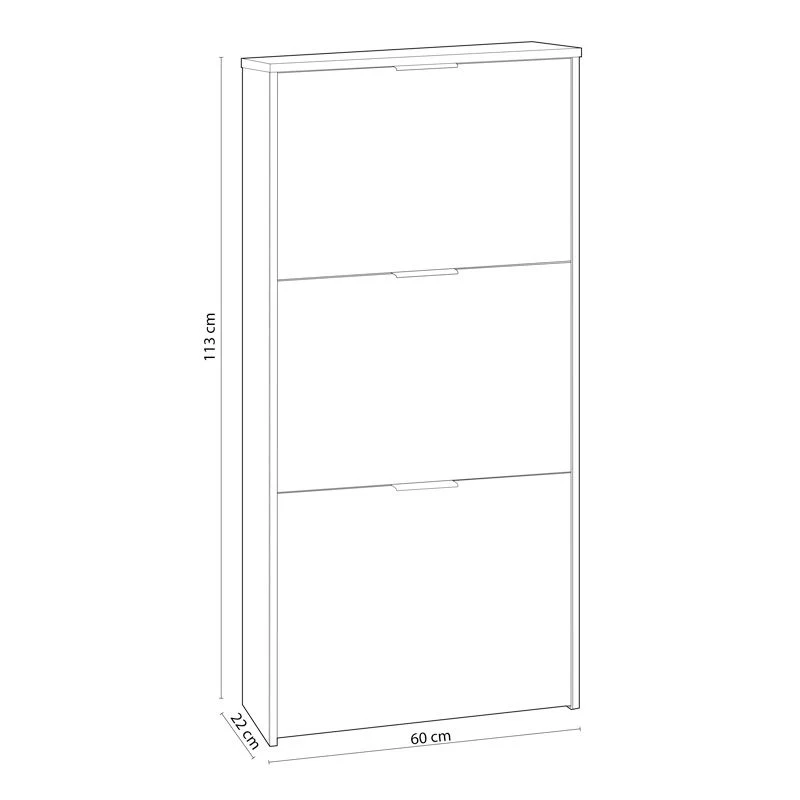 Zapatero 3 Puertas Abatible Blanco - Image 3